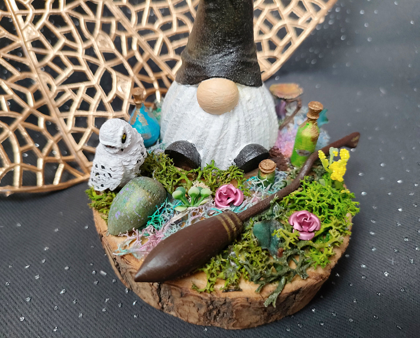 Diorama gnome sorcier