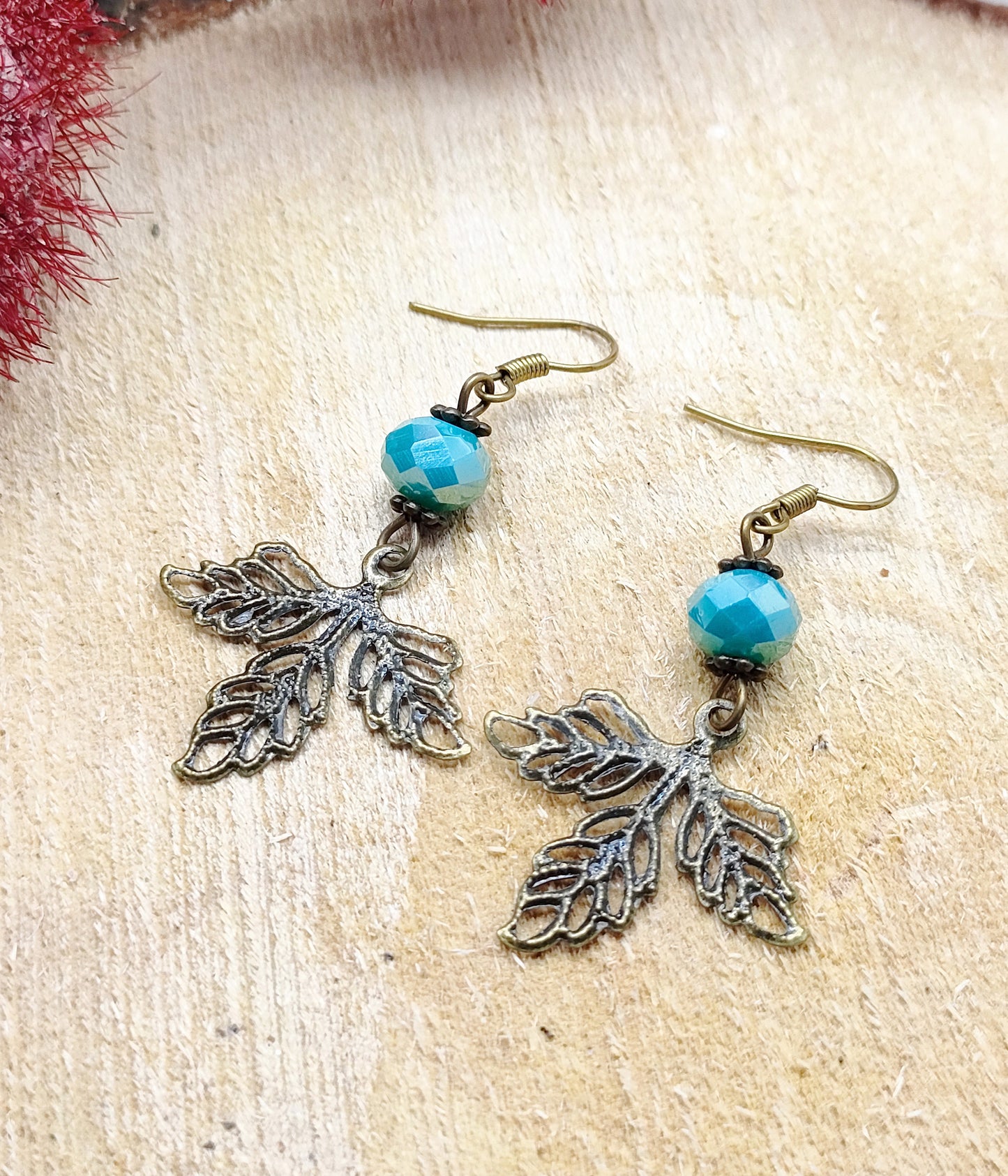 Boucles d'oreilles feuilles