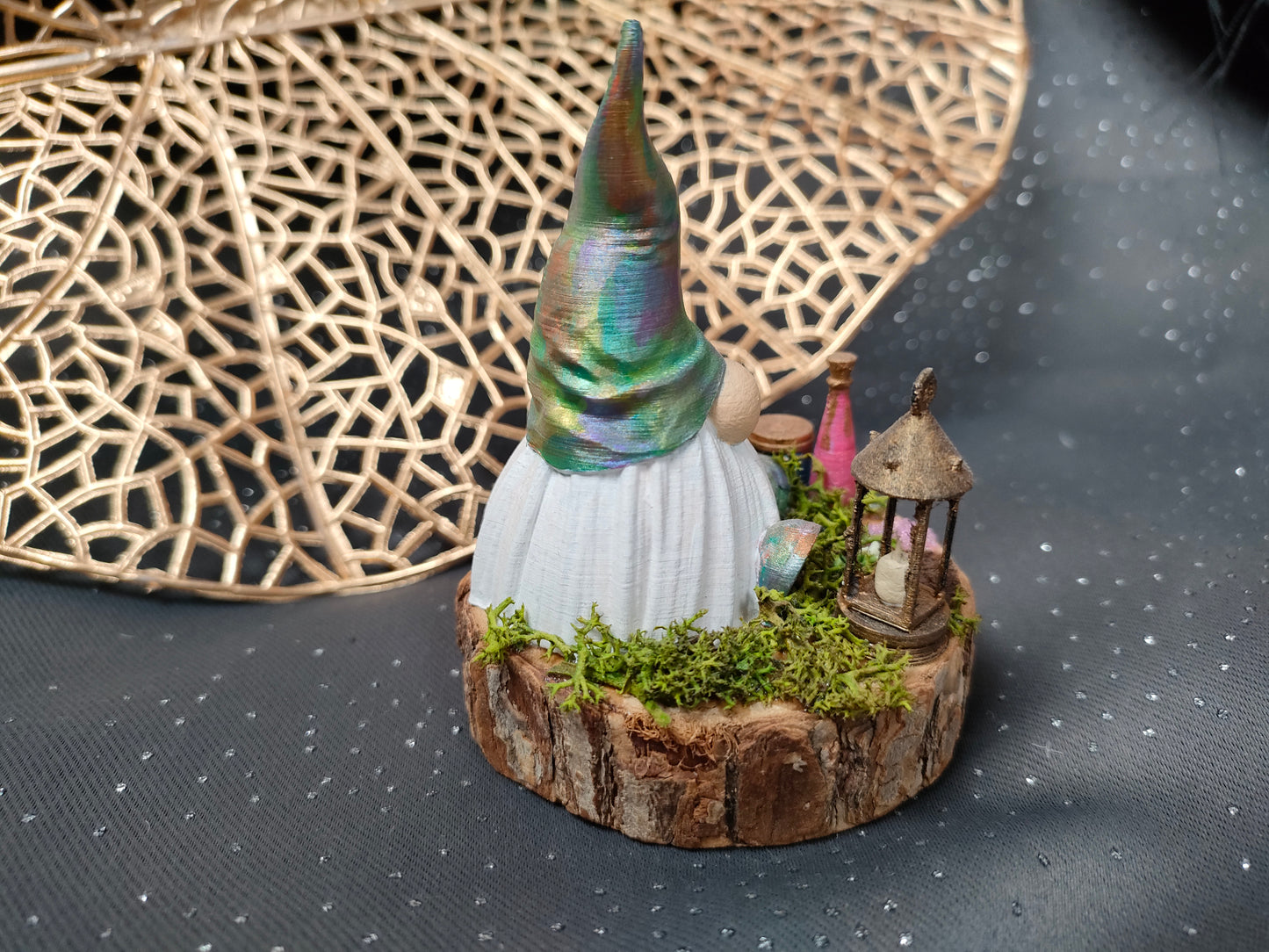 Diorama gnome de printemps