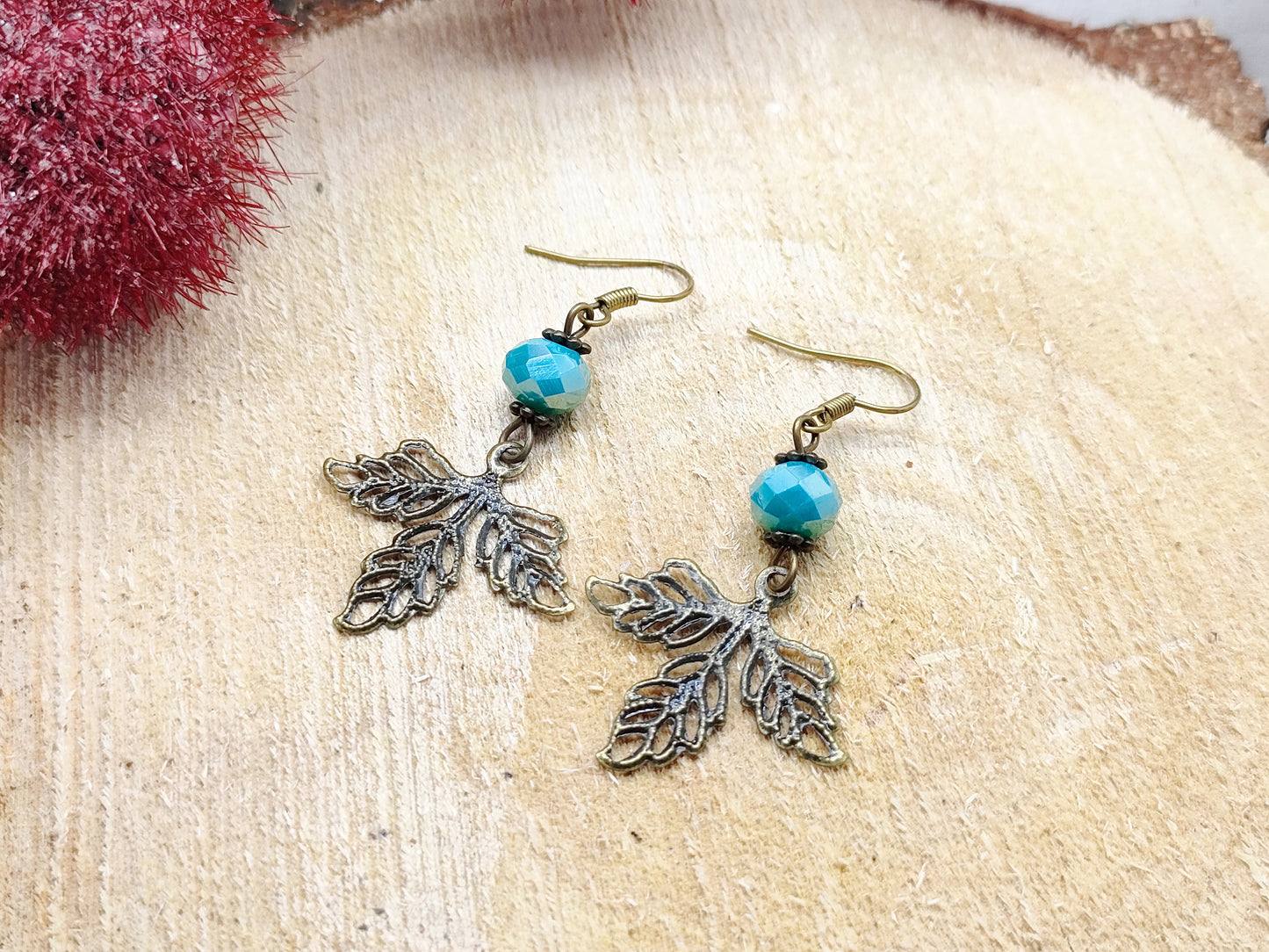 Boucles d'oreilles feuilles